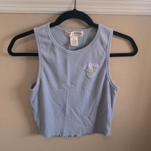 Light Blue Ribbed Tank